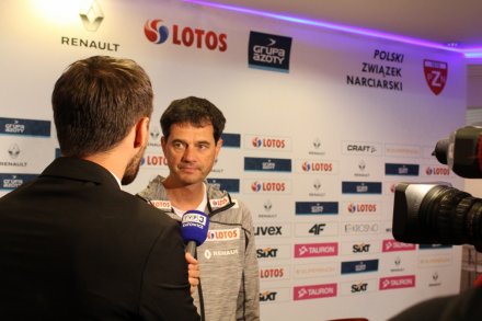 Stefan Horngacher udziela wywiadu