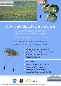 Plakat X Piknik Spadochroniarski