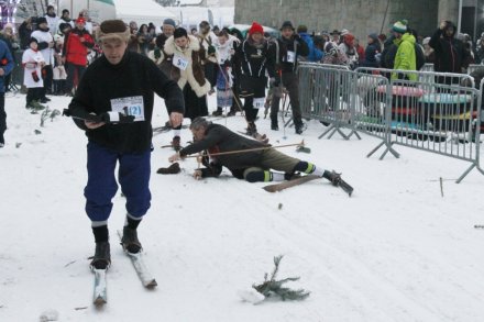 Rywalizacja na trasie biegu