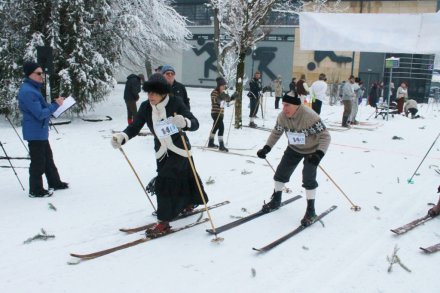 Rywalizacja na trasie biegu