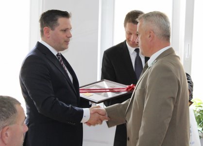 Podziękowania dla nadleśniczego Andrzeja Kudełki