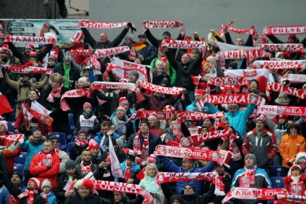 Kibice na skoczni w Wiśle