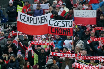 Kibice na skoczni w Wiśle