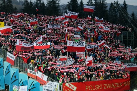 Kibice na skoczni w Wiśle