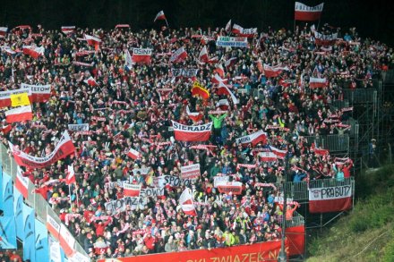 Kibice na skoczni w Wiśle