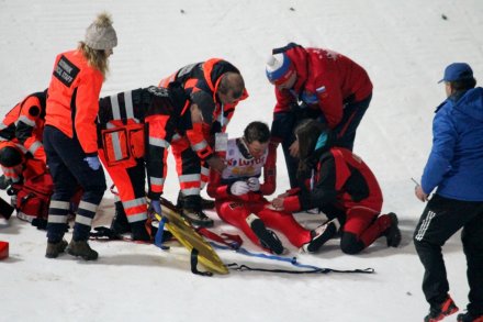 Interwencja służb po upadku Denisa Korniłowa