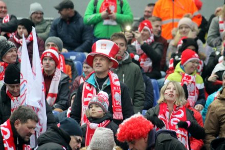 Kibice na skoczni w Wiśle