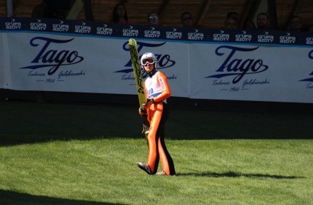 Kamil Stoch na przeciwstoku skoczni