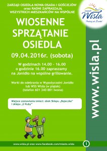 Plakat dotyczący wiosennego sprzątania