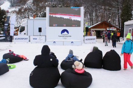 Oglądanie zmagań sportowców
