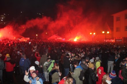 Zabawa na wiślańskim rynku