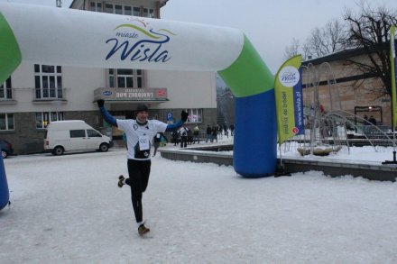 Radość z ukończenia biegu