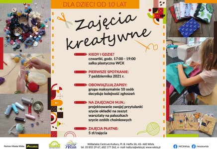 Plakat zajęć "Zajęcia kreatywne"