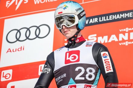 Paweł Wąsek na skoczni w Lillehammer