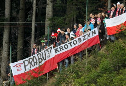 Publiczność na skoczni w Malince