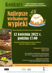 Plakat konkursu na najlepsze wypieki wielkanocne
