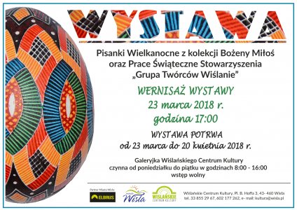 Plakat dotyczący wernisażu Wystawy Świątecznej