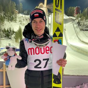 Aleksander Zniszczoł po zajęciu 2 miejsca w zawodach PK w Lahti