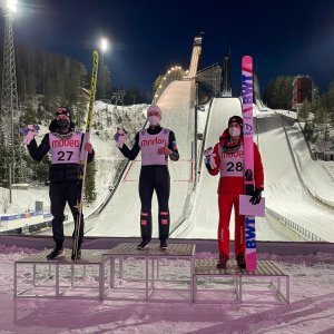 Aleksander Zniszczoł po zajęciu 2 miejsca w zawodach PK w Lahti