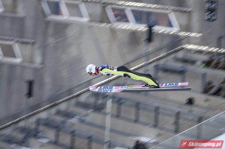 Piotr Żyła w sobotnim konkursie w Oslo