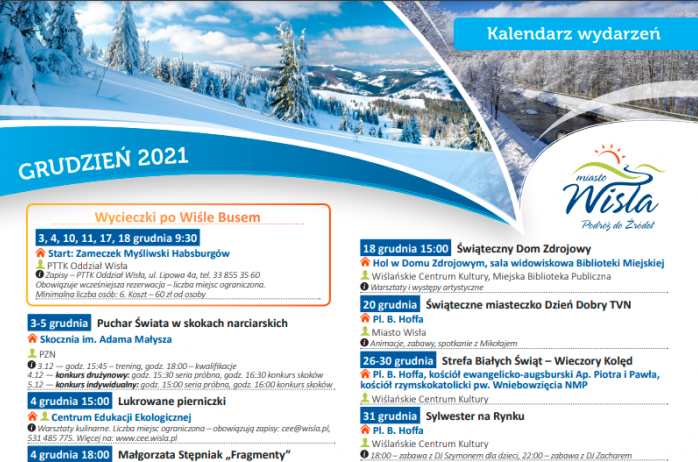 plakat wydarzeń grudzień