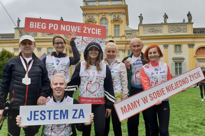 Sztefety Wisły i Hotelu Gołębiewski po biegu