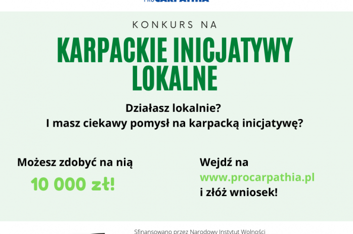 Plakat informacyjny o konkursie