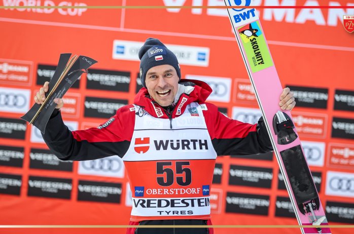Drugie miejsce Piotra Żyły w Oberstdorfie. fot.: Tadeusz Mieczyński