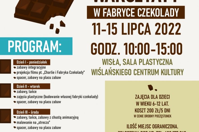 Wakacyjne warsztaty W fabryce czekolady