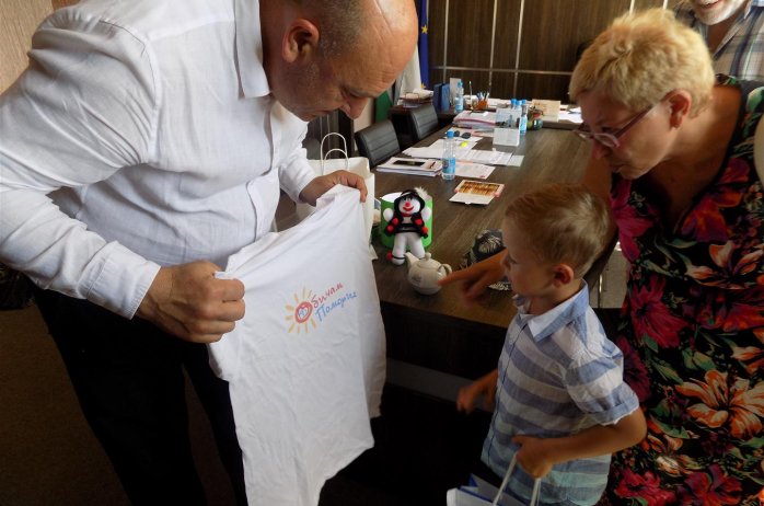 Janek Walkiewicz z burmistrzem Pomorie