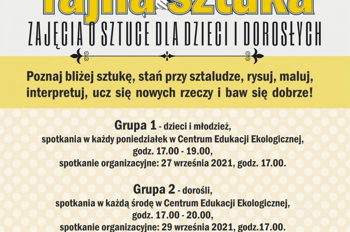 Plakat zajęć "Fajna Sztuka"