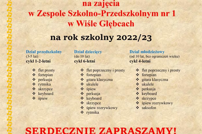 nabór Społeczne Ognisko Muzyczne