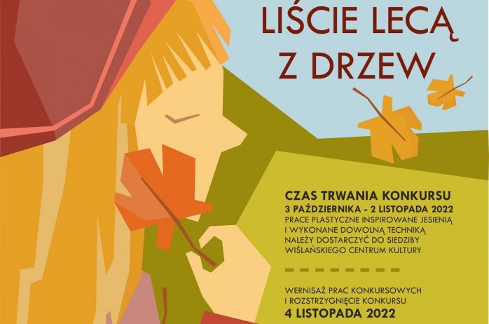 Konkurs plastyczny "Liście lecą z drzew" - plakat