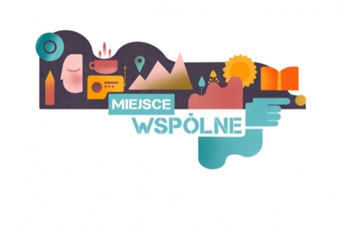 Plakat "Miejsce wspólne - biblioteka"