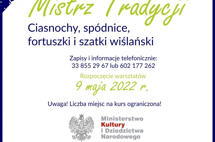 Plakat - nabór do projektu "Mistrz tradycji"