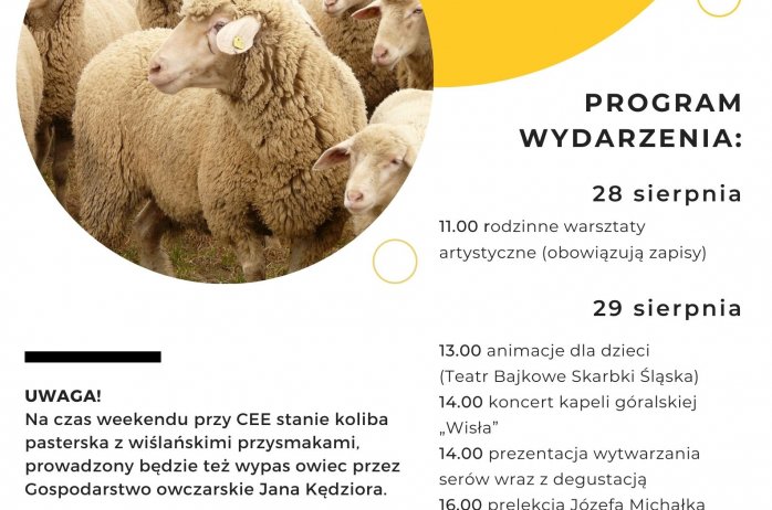 Plakat informujący o wydarzeniu Owce na Łemblej