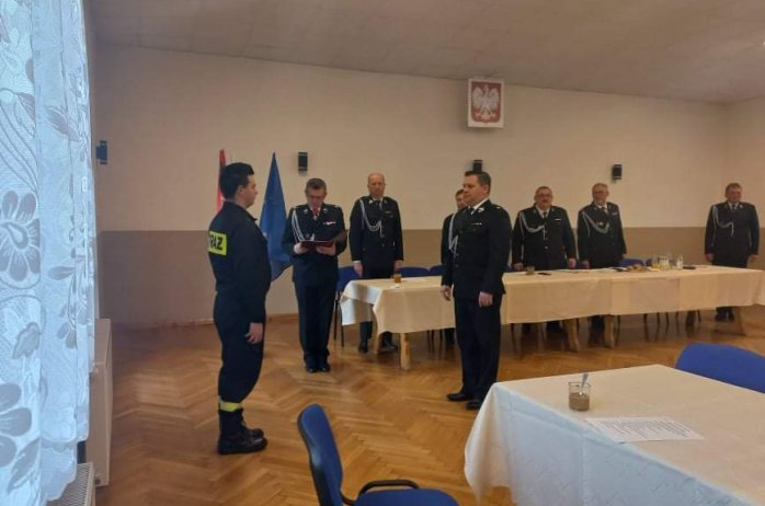 Ślubowanie składa druh Jakub Gomola