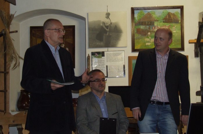 Maciej i Michał Oczkowscy podczas spotkania w muzeum