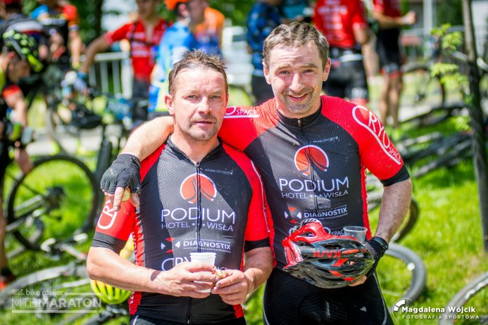 Zawodnicy drużyny Hotel Podium Wisła - Diagnostix - Cryospace w Olkuszu