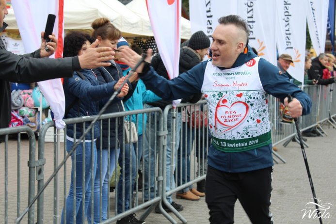 Szymon Wydra na trasie biegu