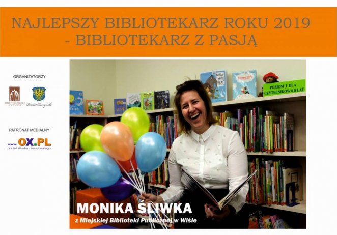Monika Śliwka bibliotekarzem roku 2019 w powiecie cieszyńskim