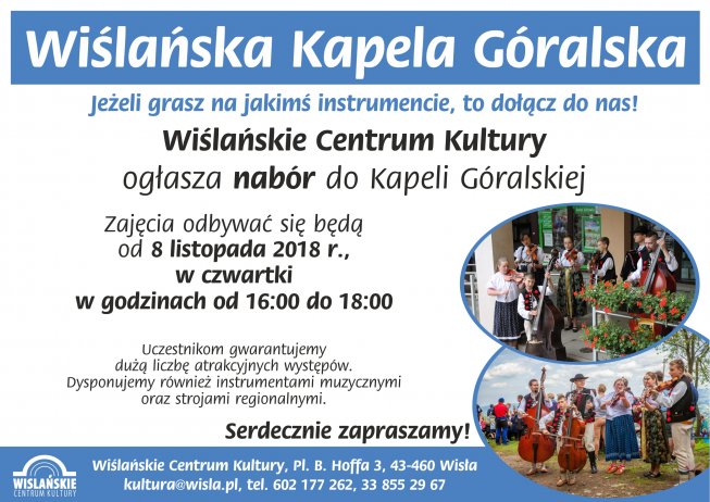 Plakat dotyczący Kapeli Góralskiej