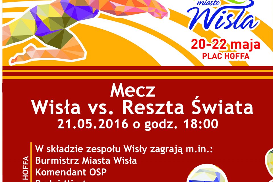 Plakat dotyczący meczu pokazowego Wisła vs. Reszta Świata