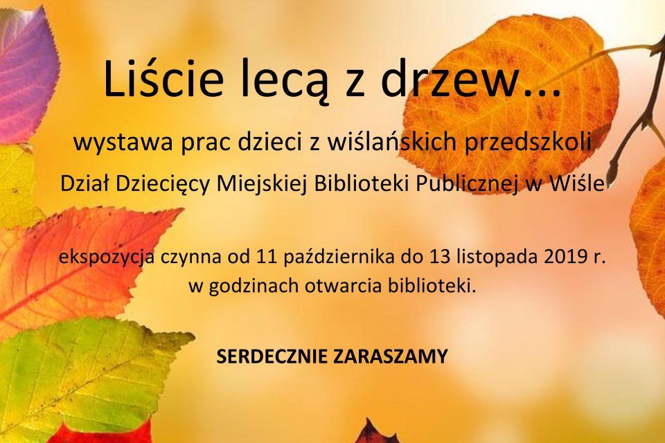 Plakat "Liście lecą z drzew..."