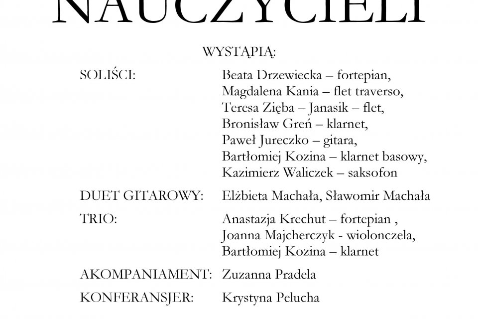 Plakat koncertu