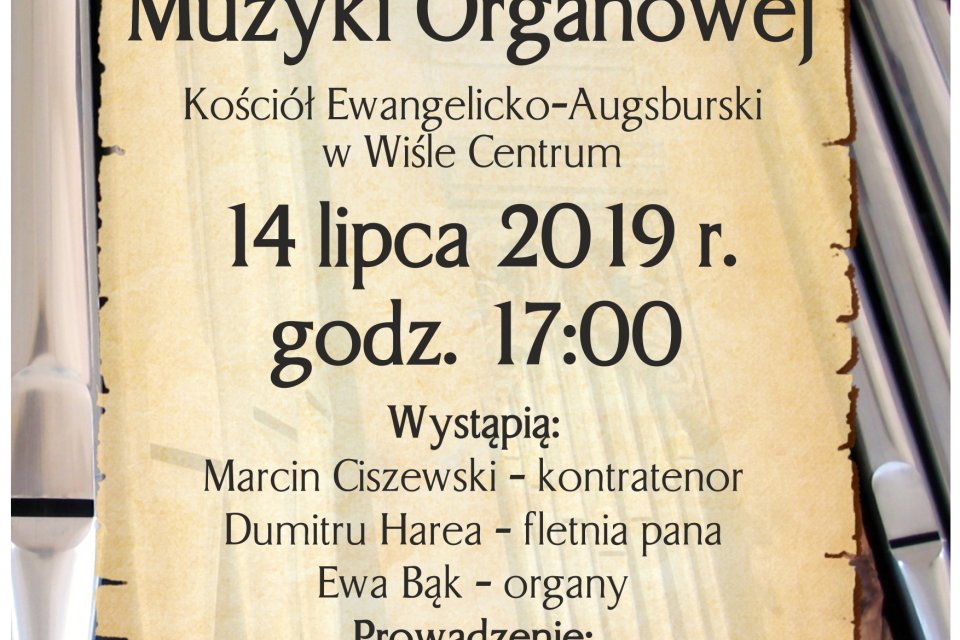 Plakat Muzyka Organowa