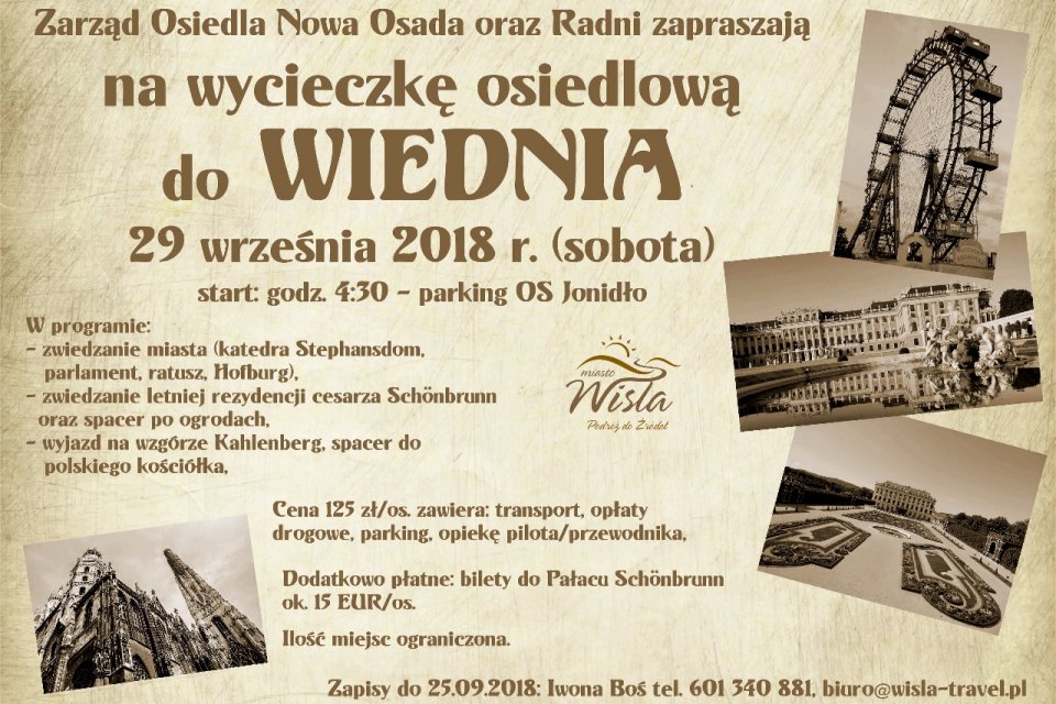 Plakat promujący wycieczkę