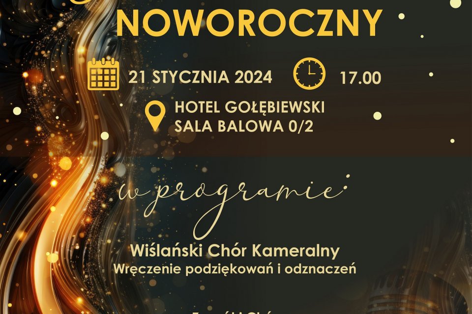 Plakat Koncertu Noworocznego z programem