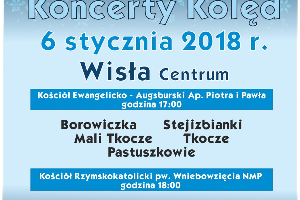 Plakat dotyczący Koncertów Kolęd