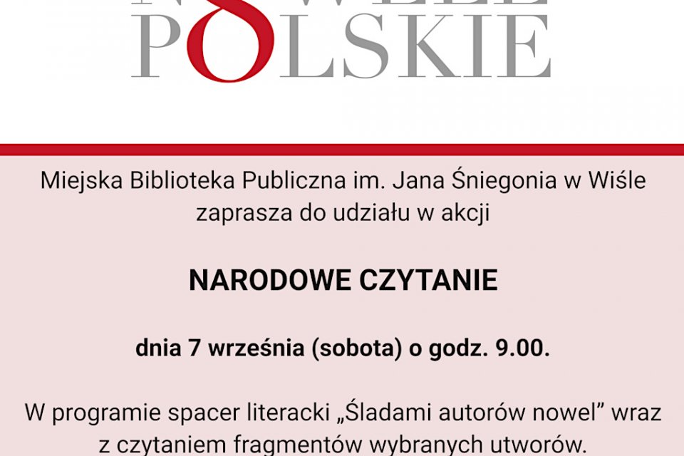 Plakat "NARODOWE CZYTANIE" 2019